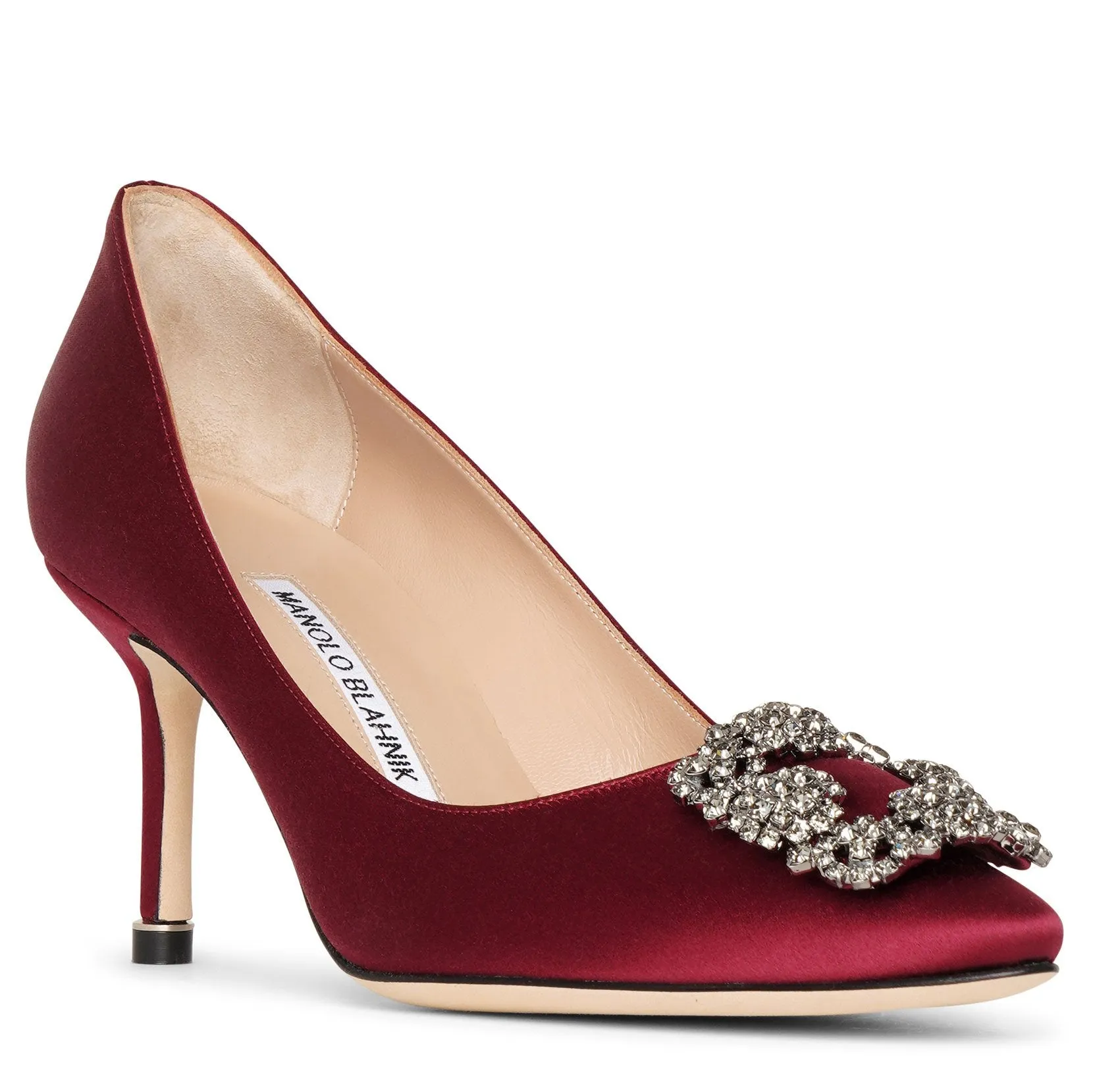 Hangisi 70 burgundy satin pumps
