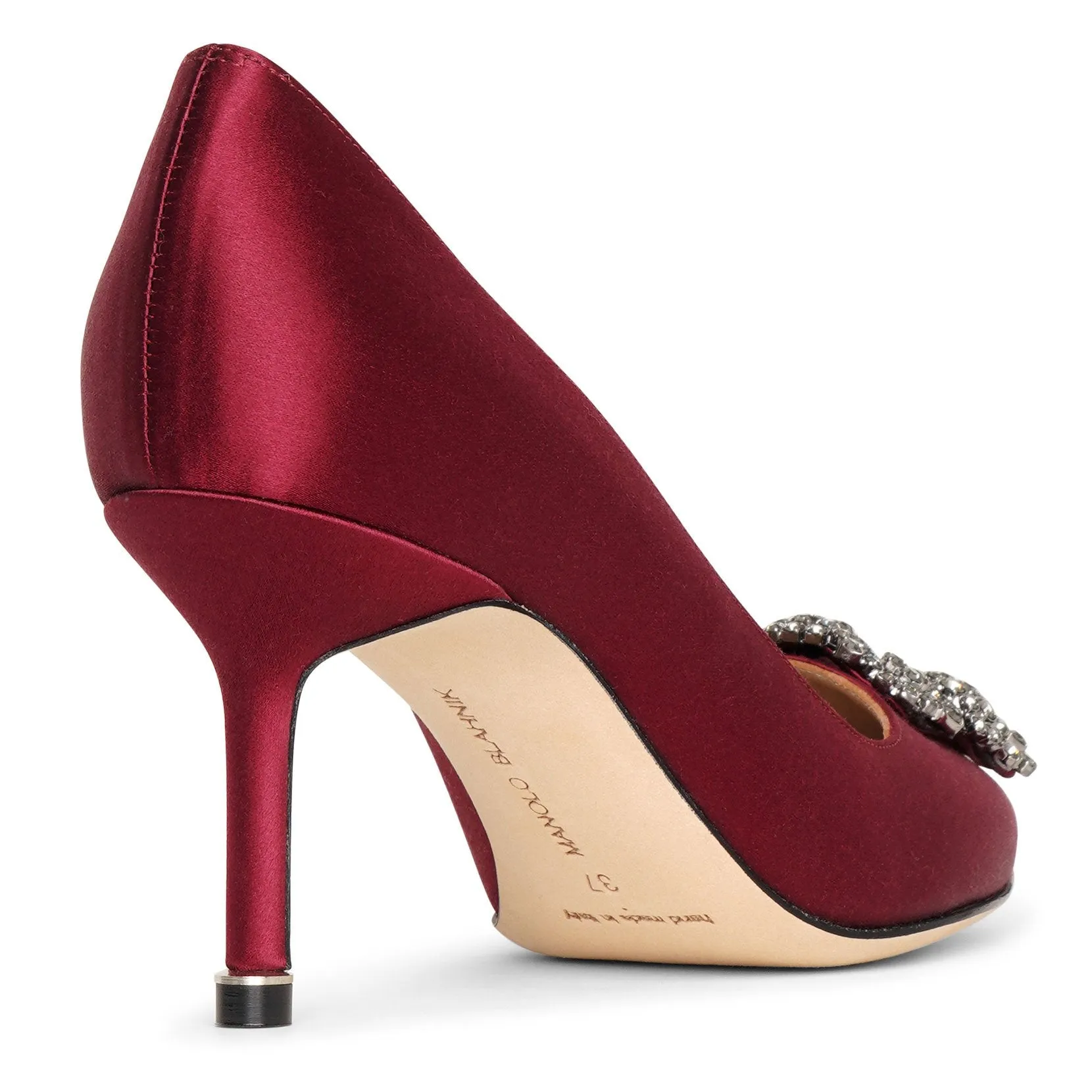 Hangisi 70 burgundy satin pumps