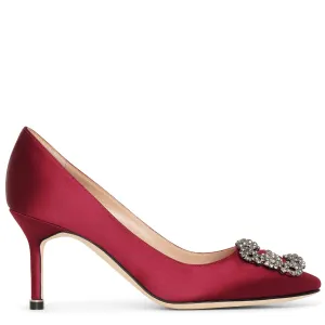 Hangisi 70 burgundy satin pumps
