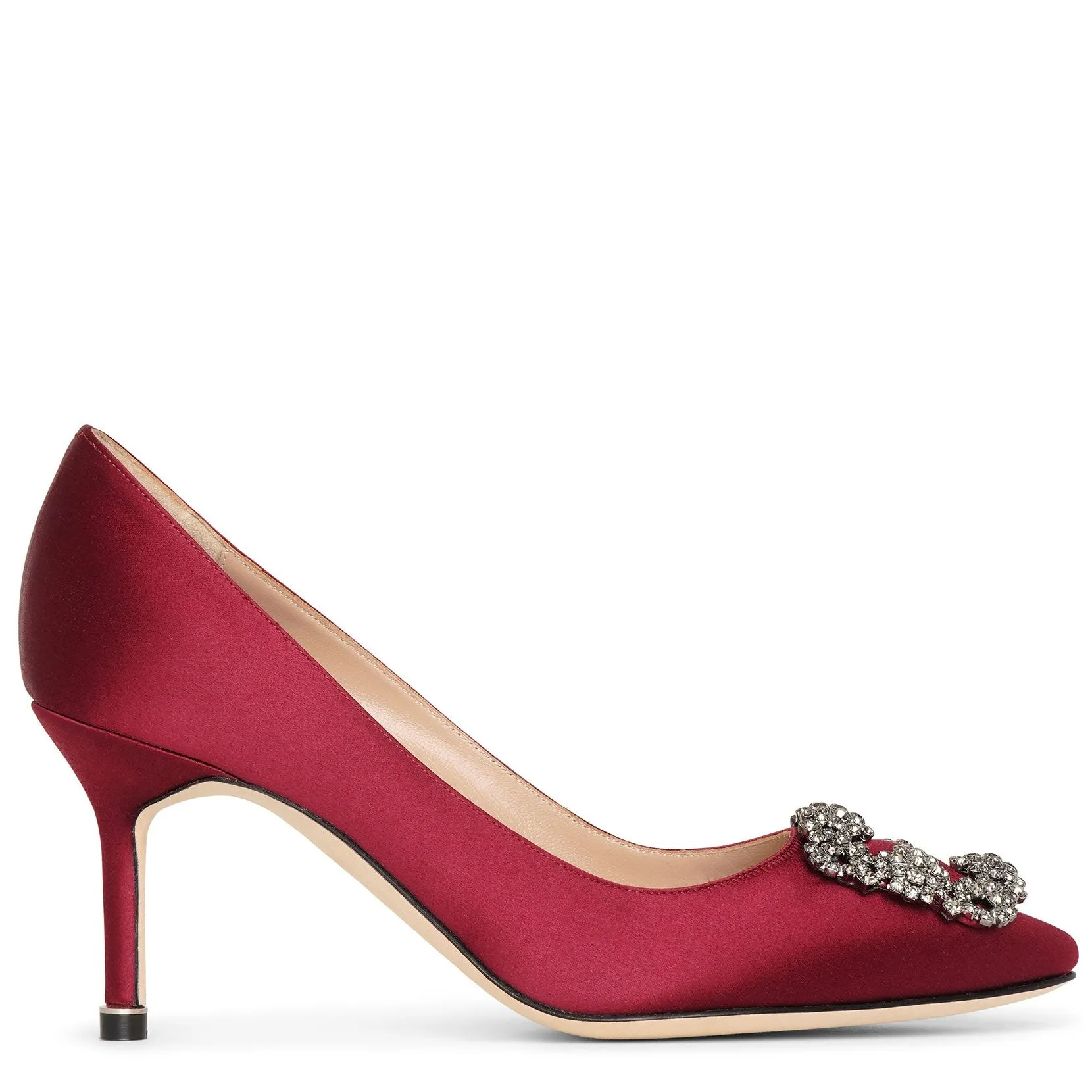 Hangisi 70 burgundy satin pumps