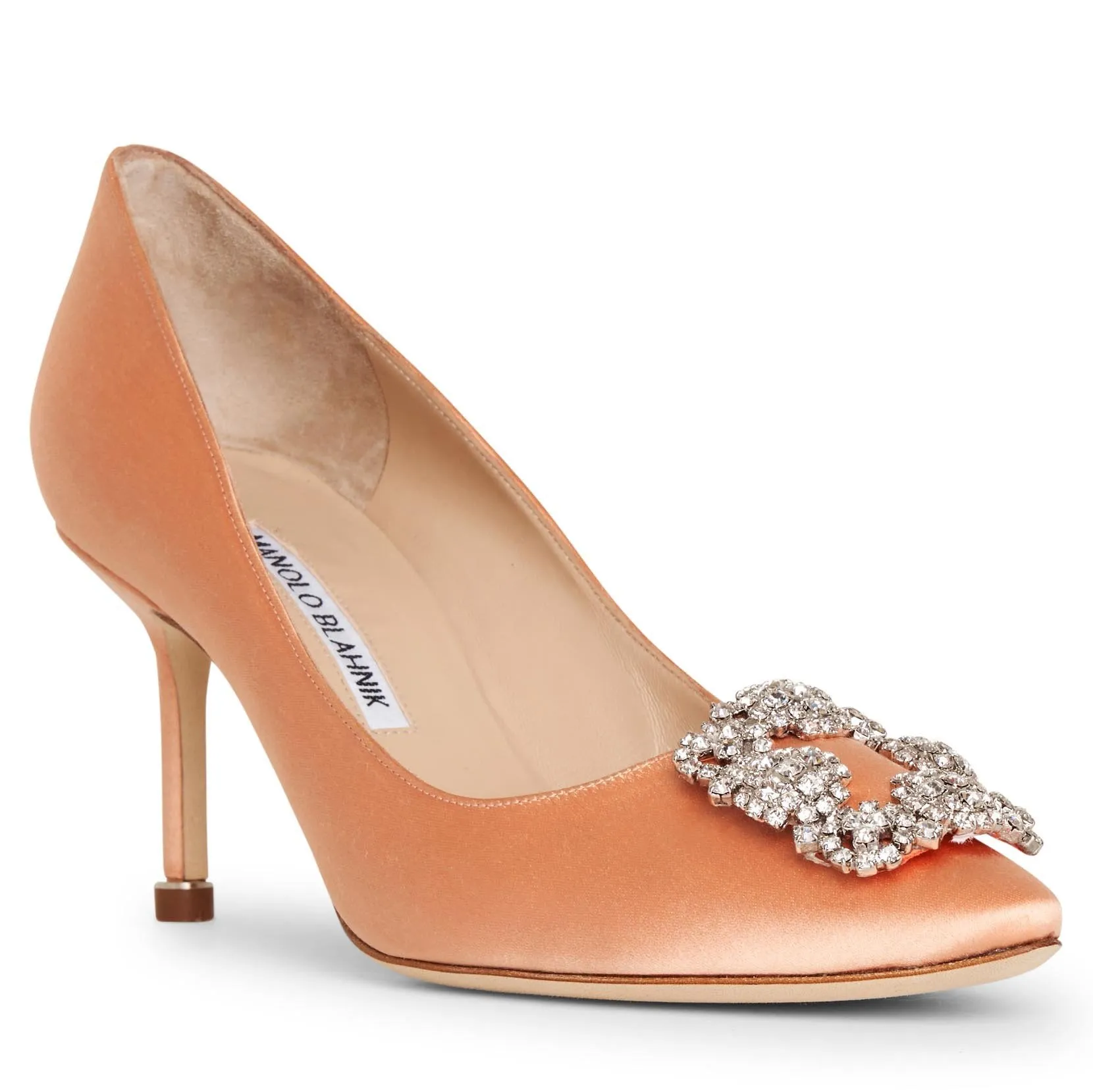Hangisi 70 coral satin pumps