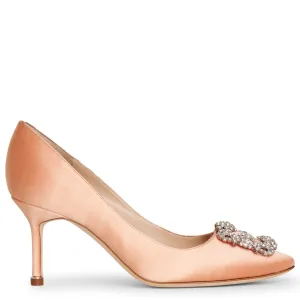 Hangisi 70 coral satin pumps