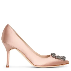 Hangisi 90 beige rose satin pumps