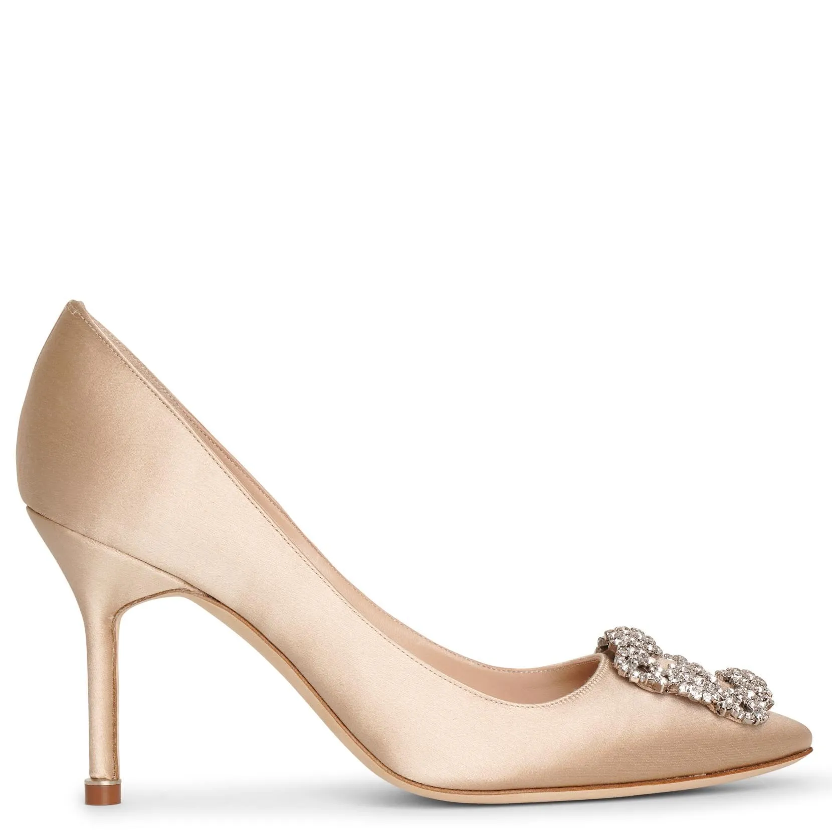 Hangisi 90 champagne satin pumps