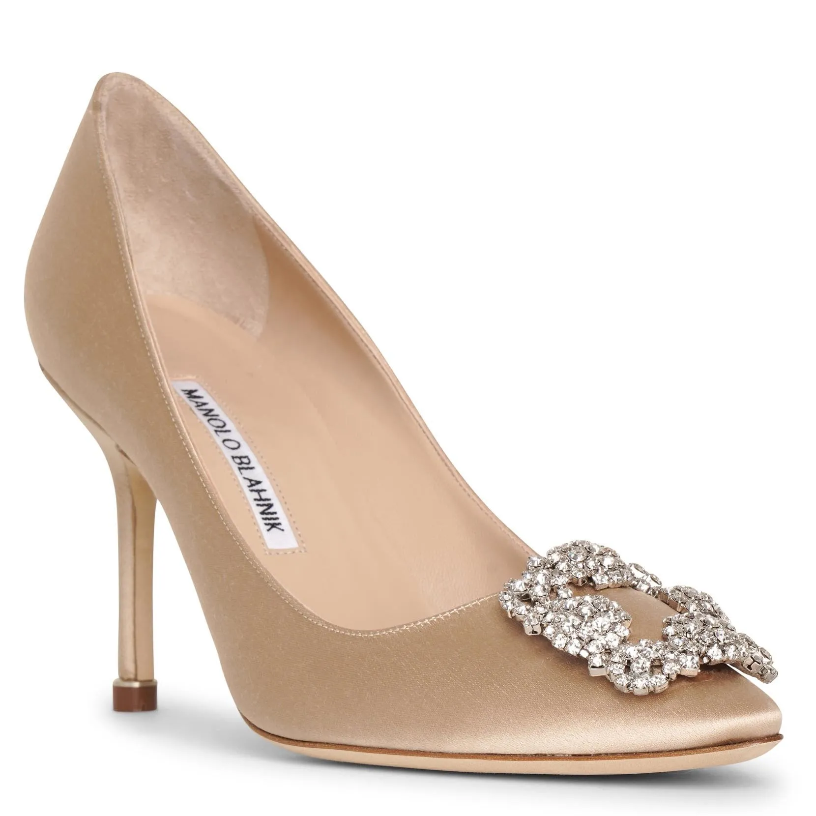 Hangisi 90 champagne satin pumps