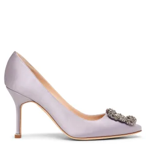 Hangisi 90 lilac satin pumps