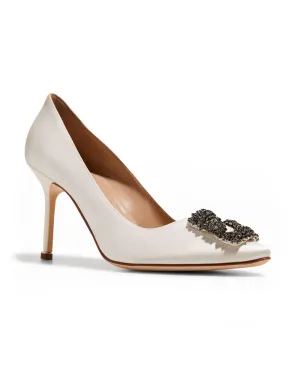 Hangisi Satin Pump 090 In Light Cream