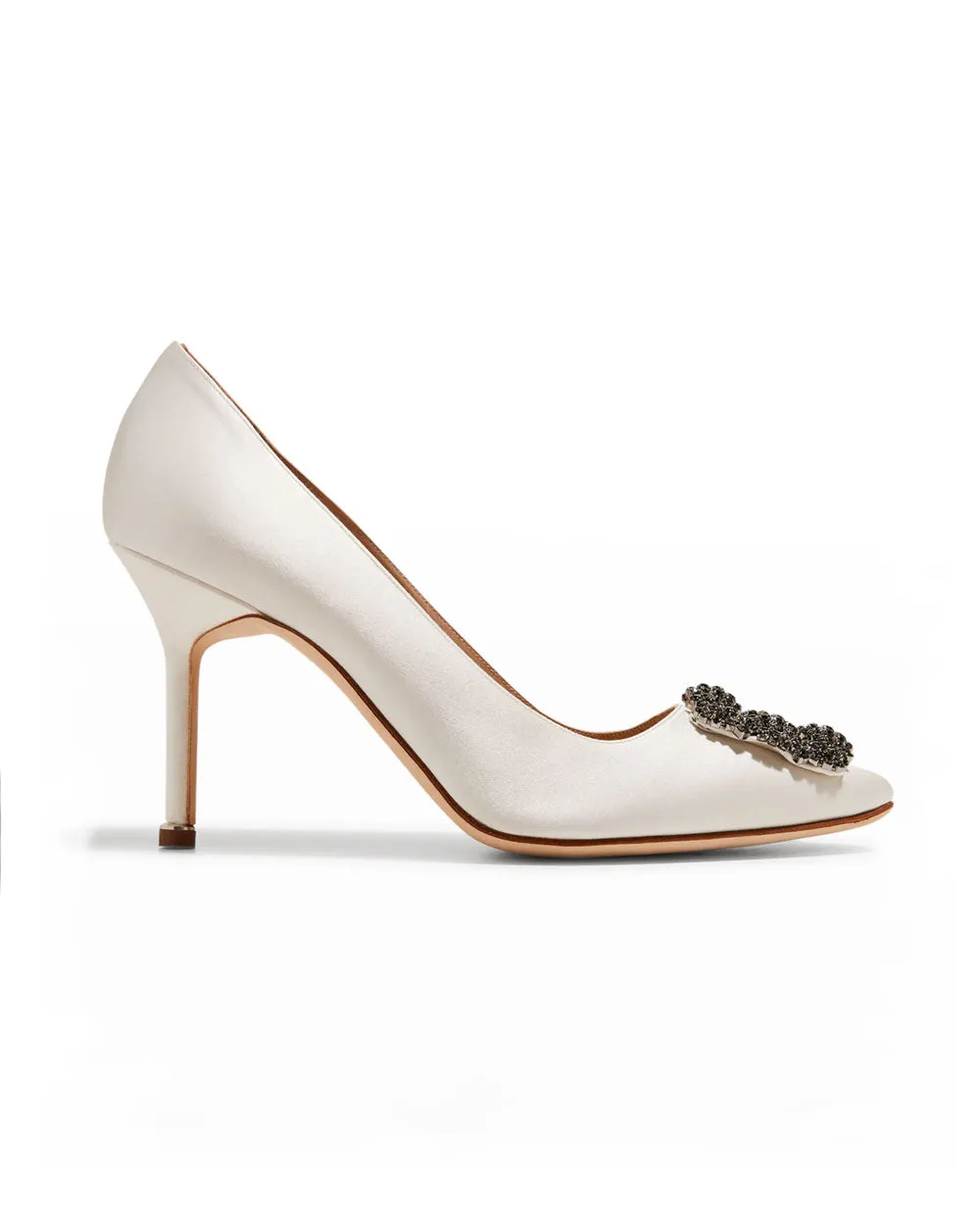 Hangisi Satin Pump 090 In Light Cream