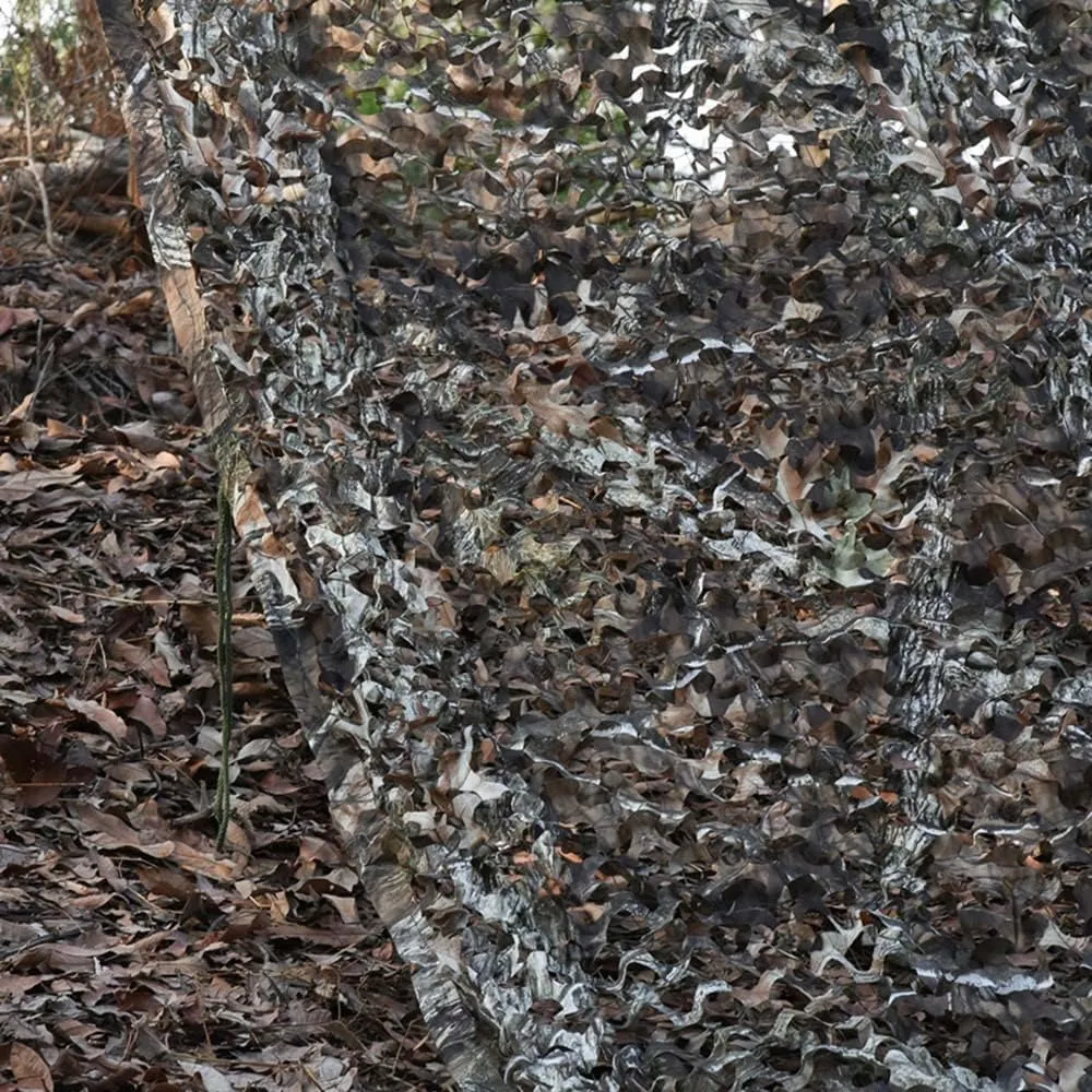 HCZION Jungle Camo Netting Desert Camouflage Net Woodland Mesh Nets 20×20ft Sport Army Shade Nets Military Camping Blinds Cover Hunting Blind Privacy Screen (Size : 3x3m(9.8x9.8ft))