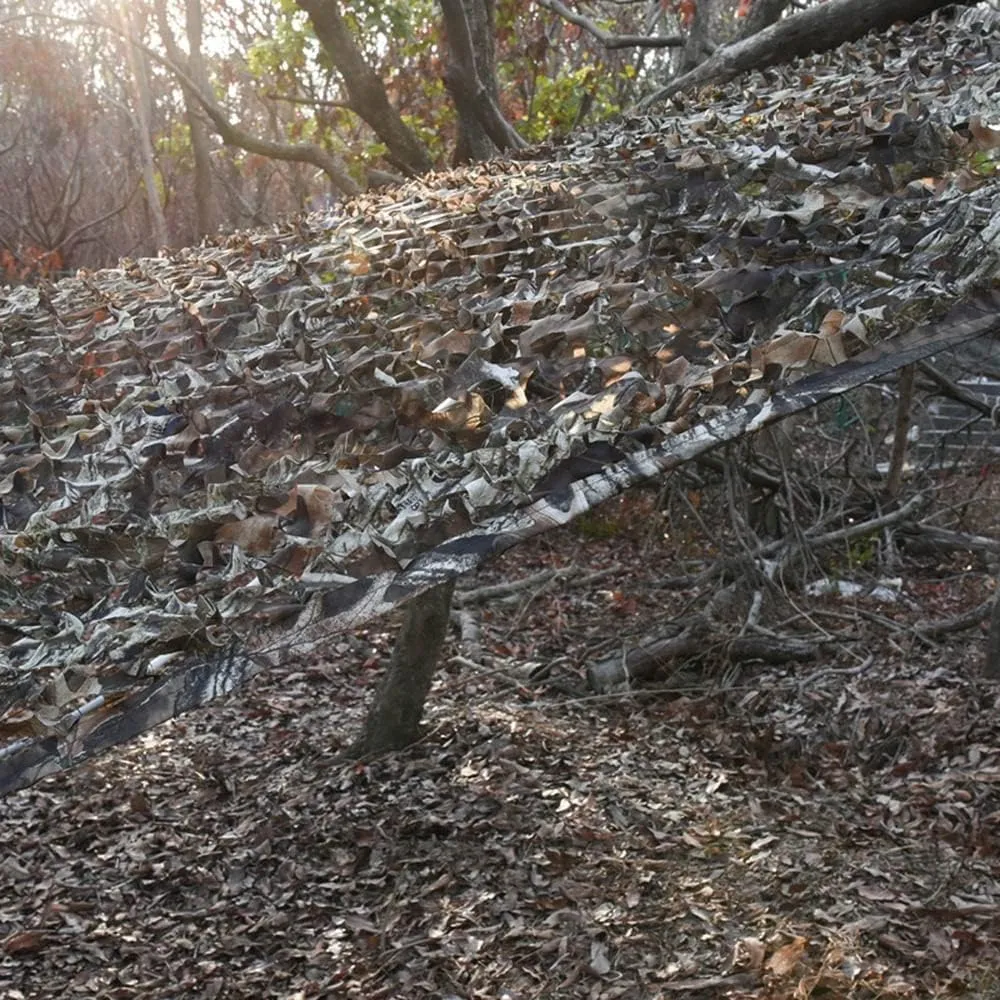 HCZION Jungle Camo Netting Desert Camouflage Net Woodland Mesh Nets 20×20ft Sport Army Shade Nets Military Camping Blinds Cover Hunting Blind Privacy Screen (Size : 3x3m(9.8x9.8ft))