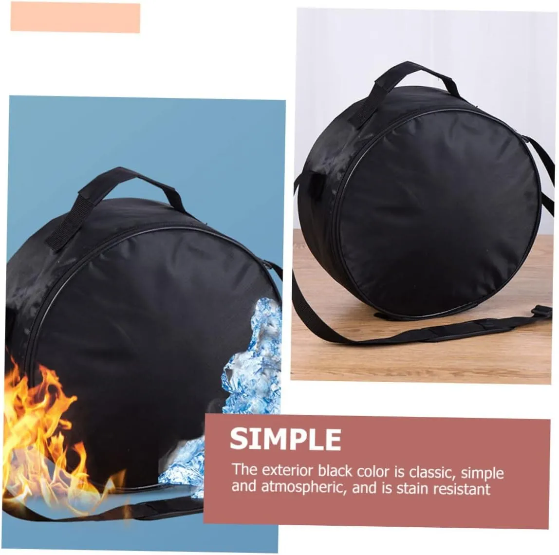 Hemoton 2pcs Percussion Instrument Bag Steel Tongue Drum Carrying Case Protective Storage Pouch