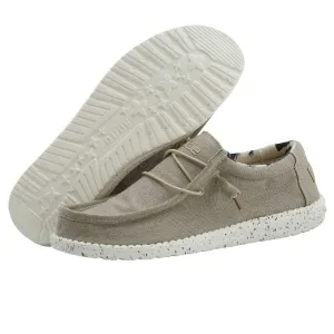 Hey Dude Beige Wally Stretch Mens Slip On Casual Shoes 110380500