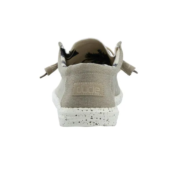 Hey Dude Beige Wally Stretch Mens Slip On Casual Shoes 110380500
