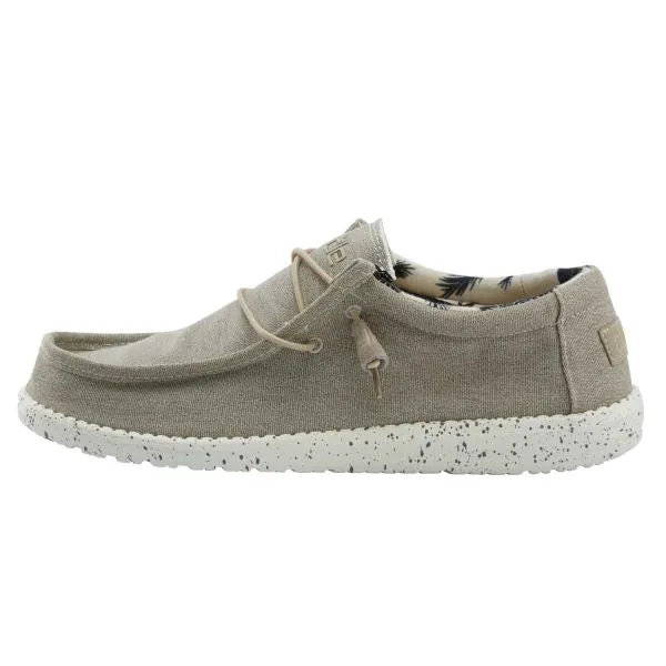 Hey Dude Beige Wally Stretch Mens Slip On Casual Shoes 110380500