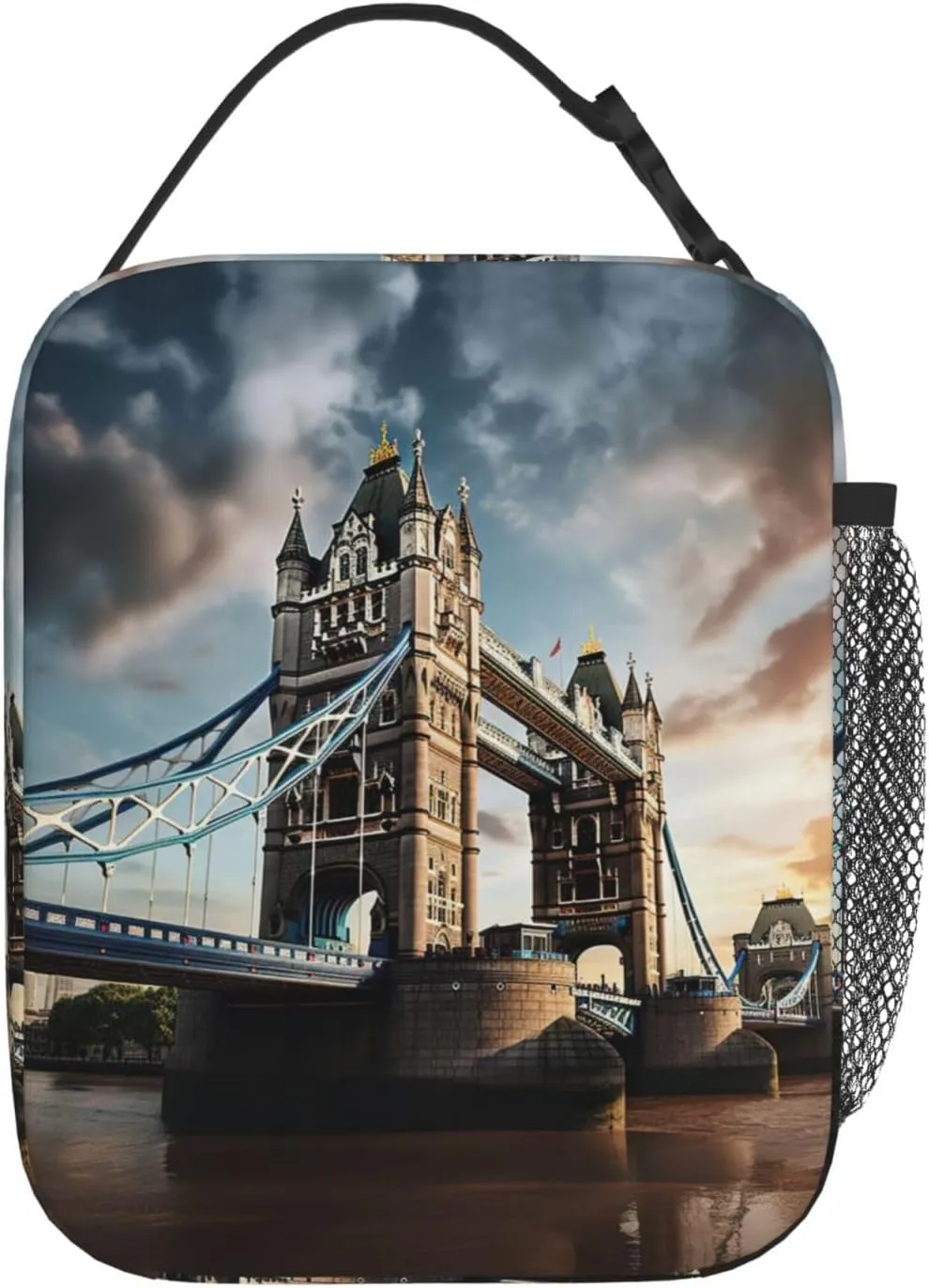 Historic Old Tower Bridge London Insulated Lunch Bag For Men Women Lunchbox Designed For Office Work Travel
