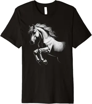 Horse Art Equestrian Horse Lover Rider Horseback Derby Horse Premium T-Shirt