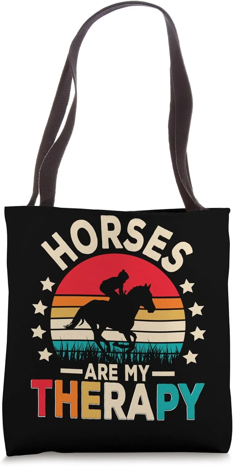 Horse Race, Equestrian Sports Derby Day Jockey Tote Bag