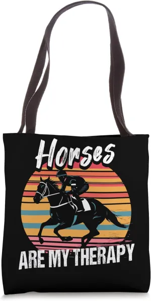 Horse Race, Equestrian Sports Derby Day Jockey Tote Bag