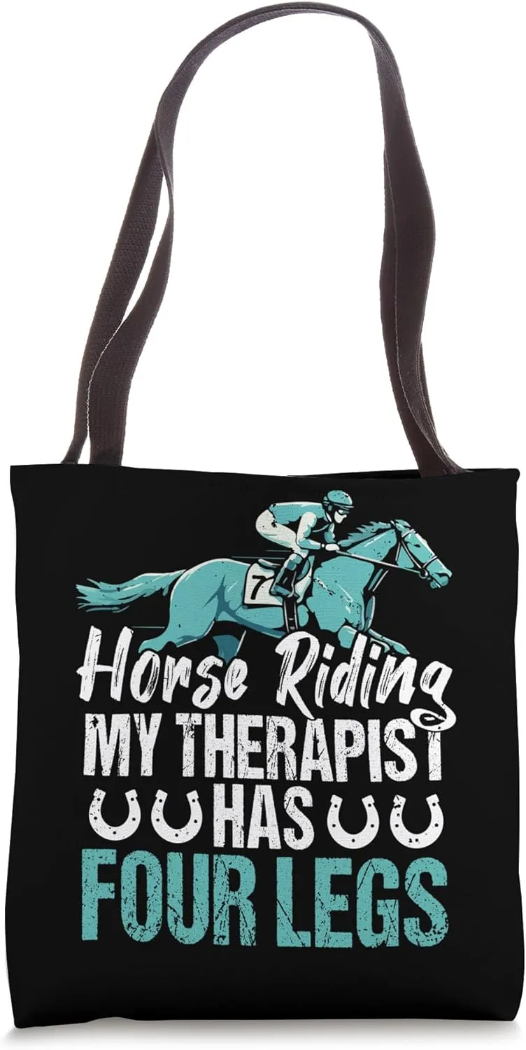 Horse Race, Equestrian Sports Derby Day Jockey Tote Bag