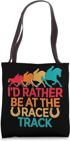 Horse Race, Equestrian Sports Derby Day Jockey Tote Bag