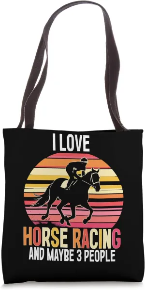 Horse Race, Equestrian Sports Derby Day Jockey Tote Bag