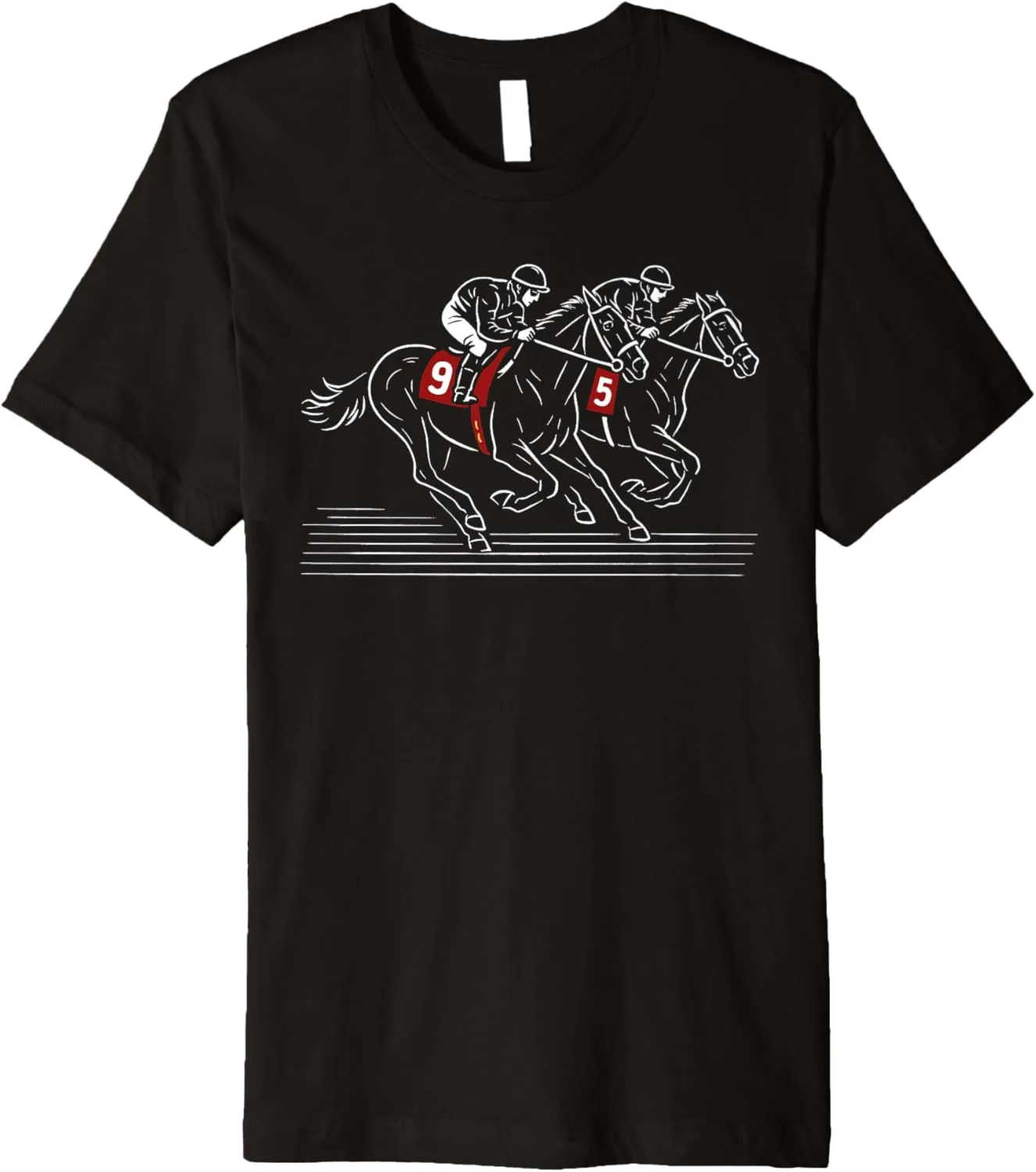 Horse Racing Horse Rider Equestrian Derby Horse Lover Retro Premium T-Shirt