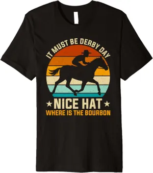 Horse Racing Horse Rider Equestrian Derby Horse Lover Retro Premium T-Shirt