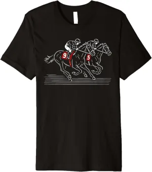 Horse Racing Horse Rider Equestrian Derby Horse Lover Retro Premium T-Shirt