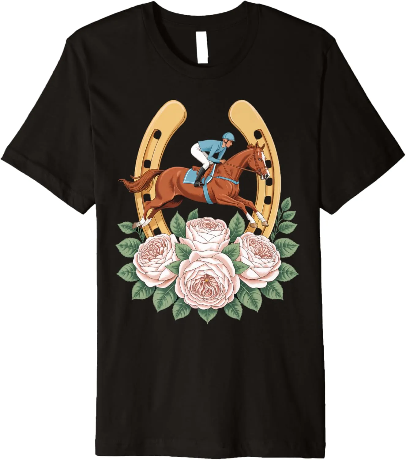Horse Shoeing Horse Rider Racing Track Race Horse Derby Premium T-Shirt