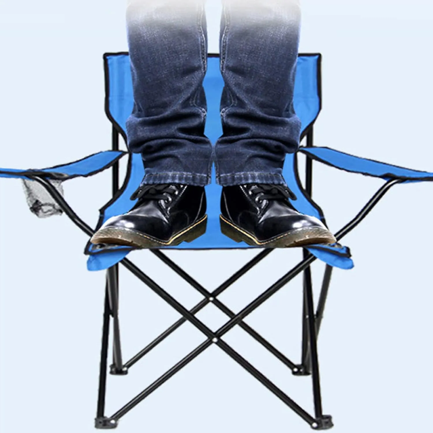 HUHJYUGE Folding Camping Chairs for Adults 2 Pack, Folding Back Chair Portable for Outdoor, Heavy Duty Lawn Folding Chair with Cup Holder, Waterproof Tearing Resistance (D)