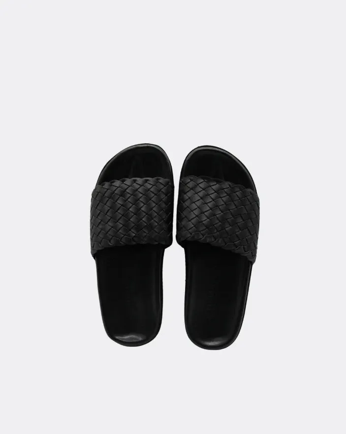 Human Premium Oxford Woven Leather Slide