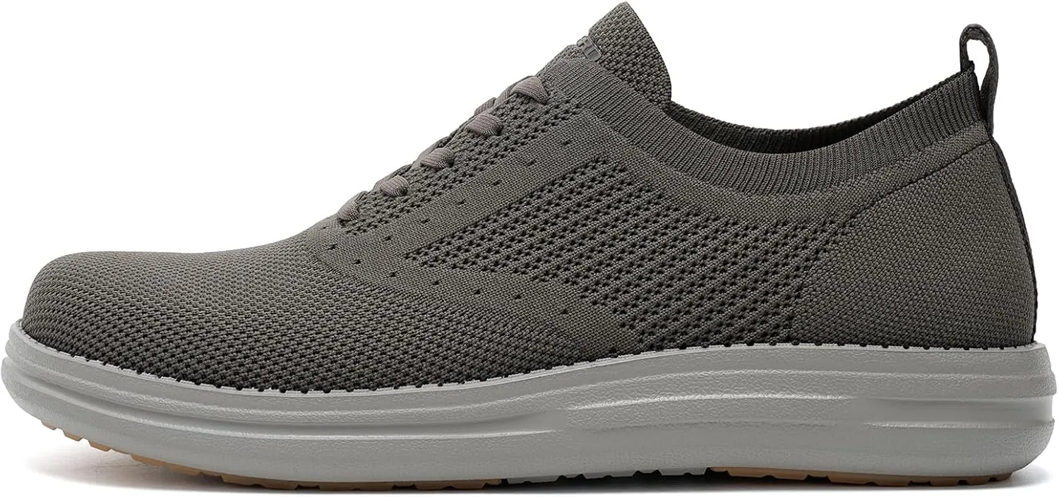 ITAZERO Men's Wide Toe Box Mesh Shoes Business Casual Wide Width Walking Shoes with Arch Support Insole for Plantar Fasciitis