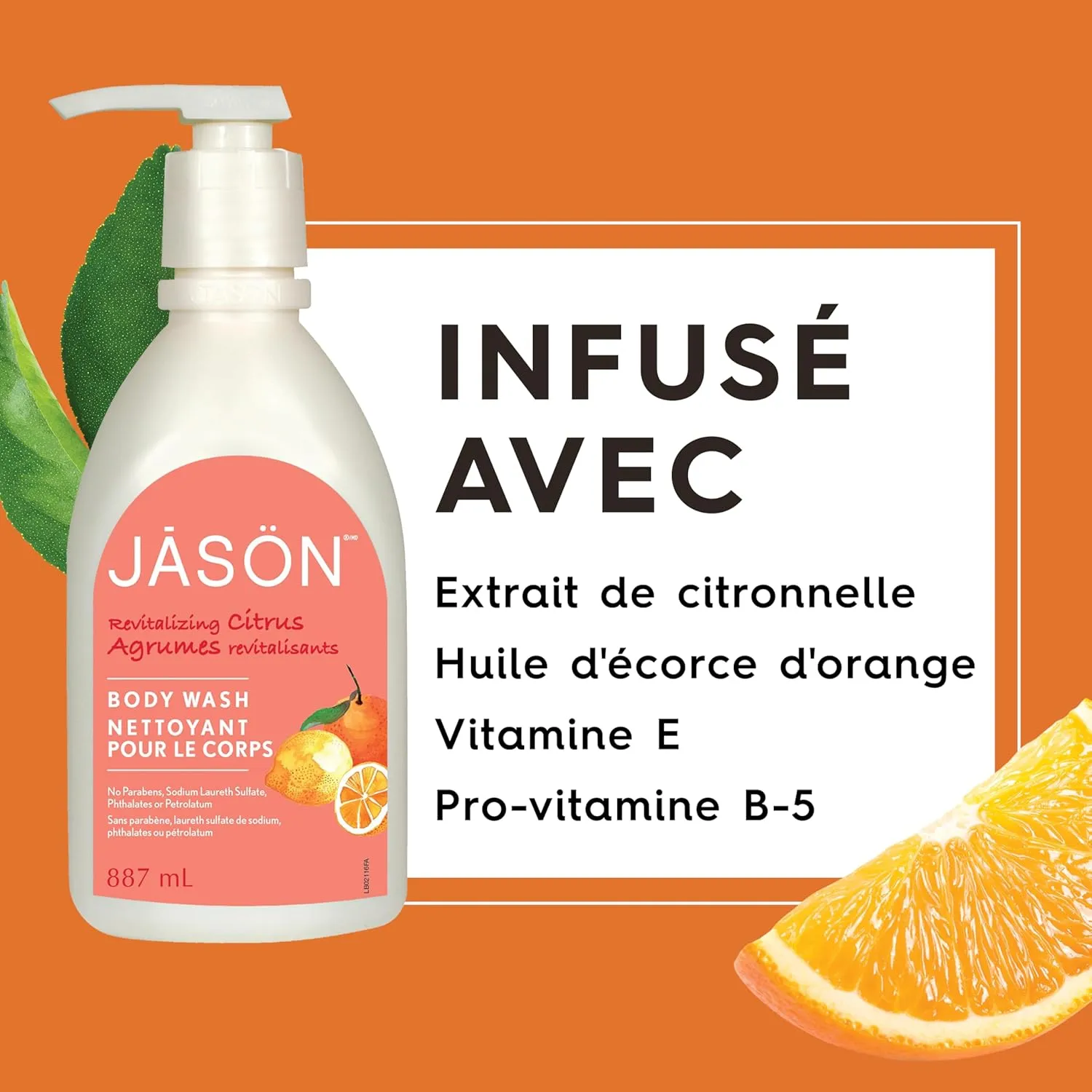 JASON Body Wash, Citrus, 30 Fl Oz