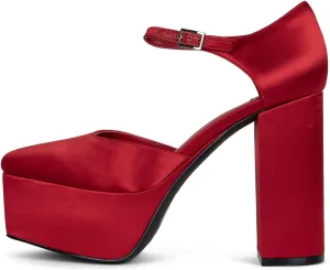 Jeffrey Campbell Over-N-Out Shoes Fuchsia Satin