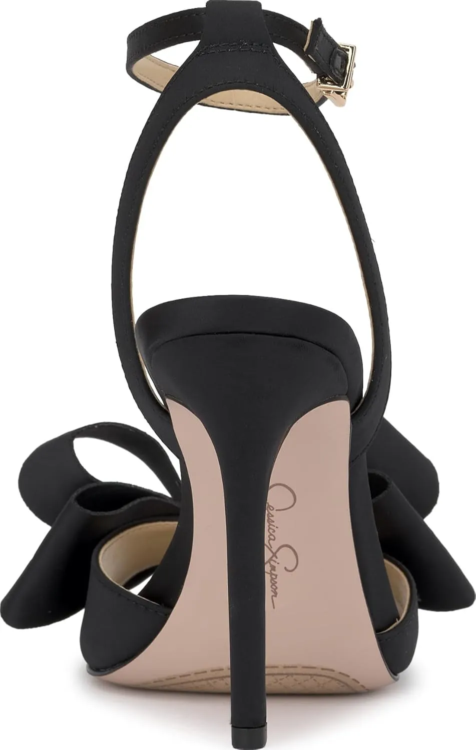 Jessica Simpson Womens Olivine Bow Satin Ankle Strap