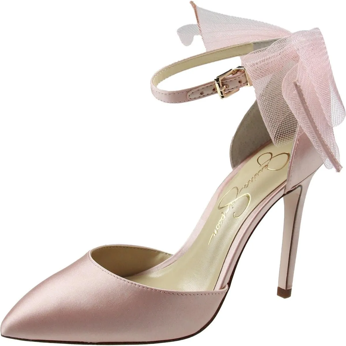 Jessica Simpson Womens Phindies Satin Bow Pumps