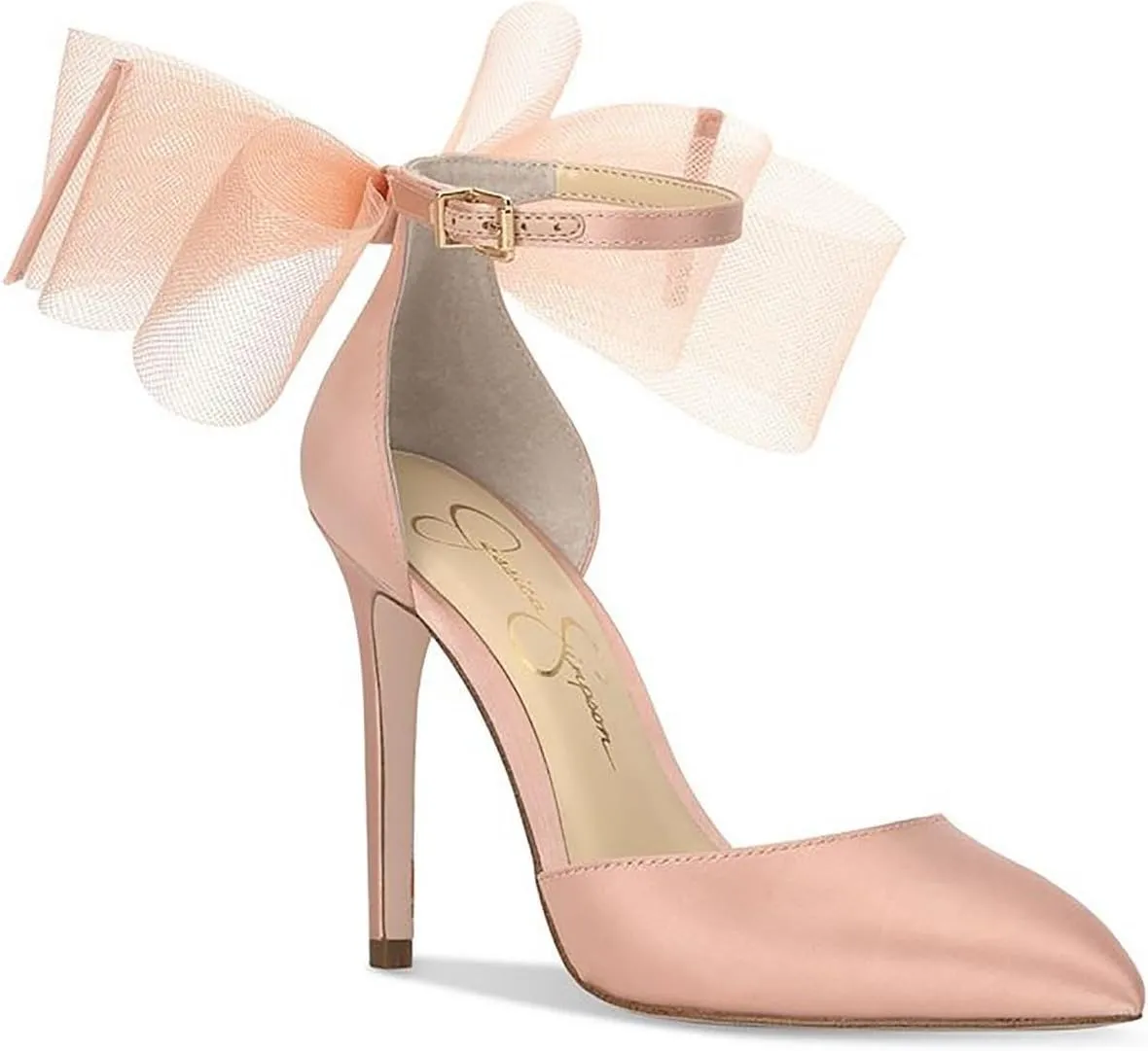 Jessica Simpson Womens Phindies Satin Bow Pumps