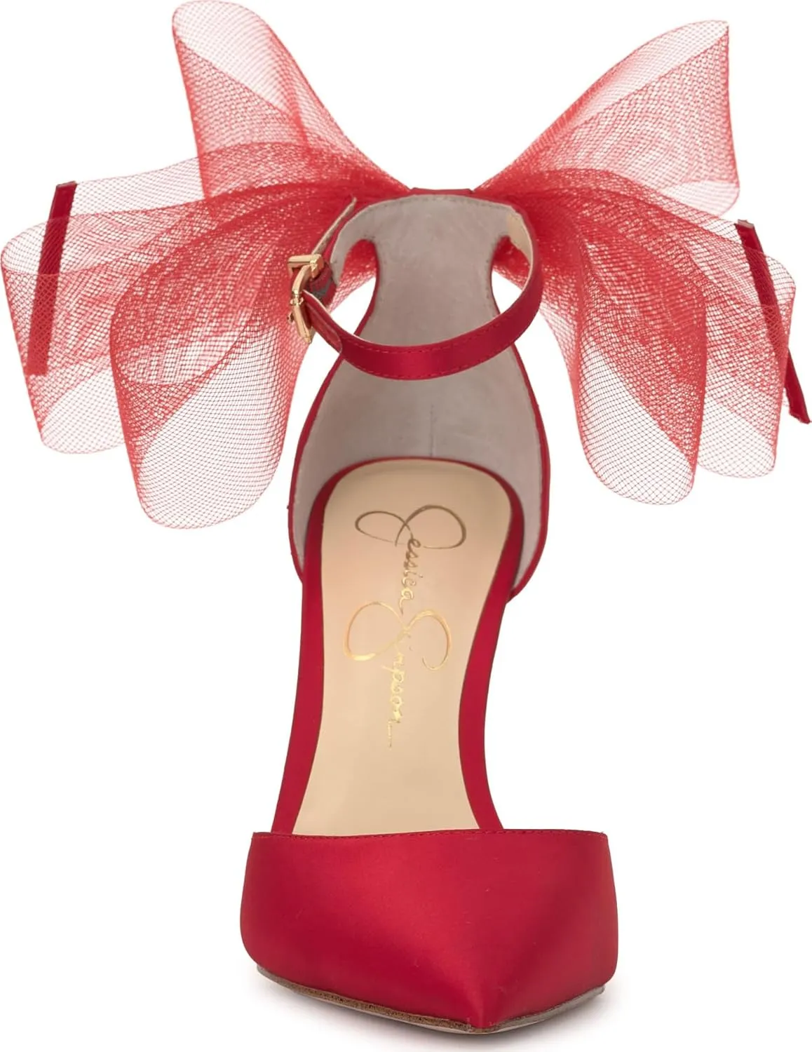 Jessica Simpson Womens Phindies Satin Bow Pumps