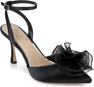 Jewel Badgley Mischka Taylee Satin Ankle Strap Stiletto Heels