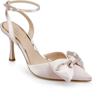 Jewel Badgley Mischka Yanna Satin Stiletto with Bow