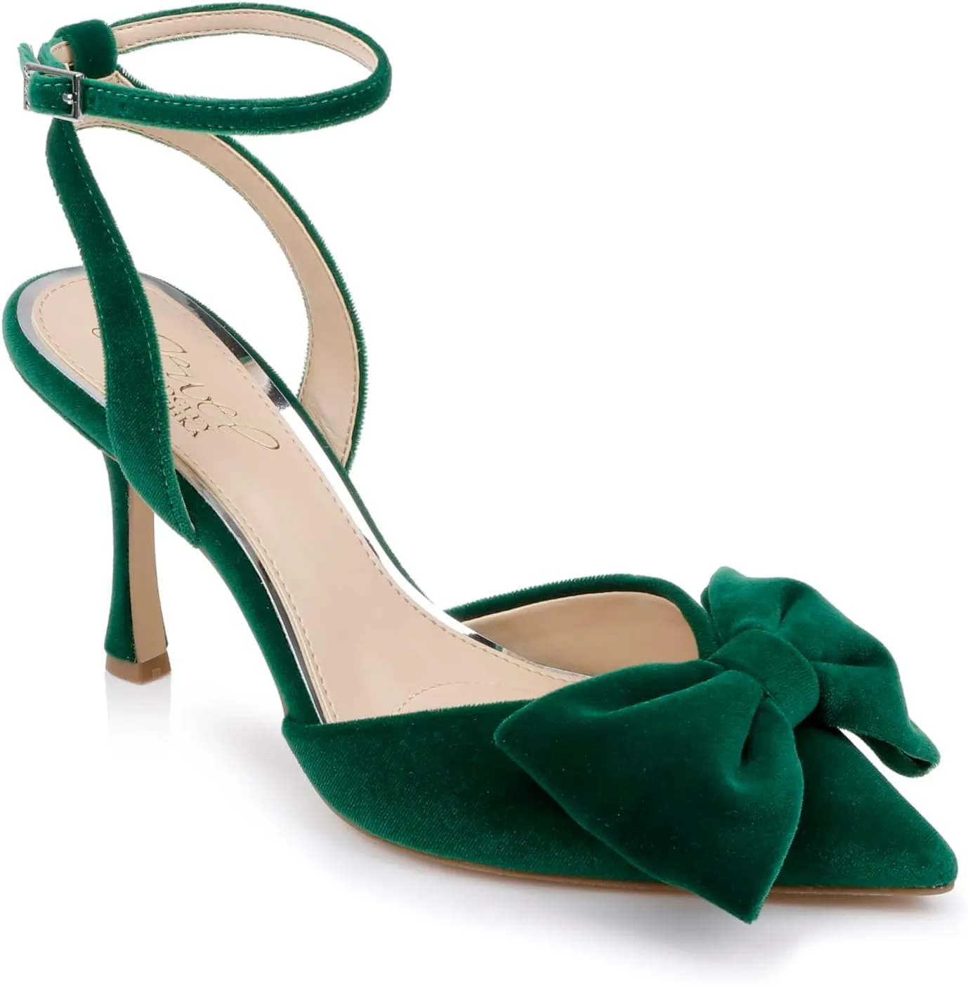 Jewel Badgley Mischka Yanna Satin Stiletto with Bow