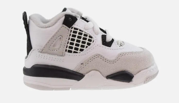Jordan 4 - Toddlers - Military Black White / Grey