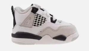 Jordan 4 - Toddlers - Military Black White / Grey