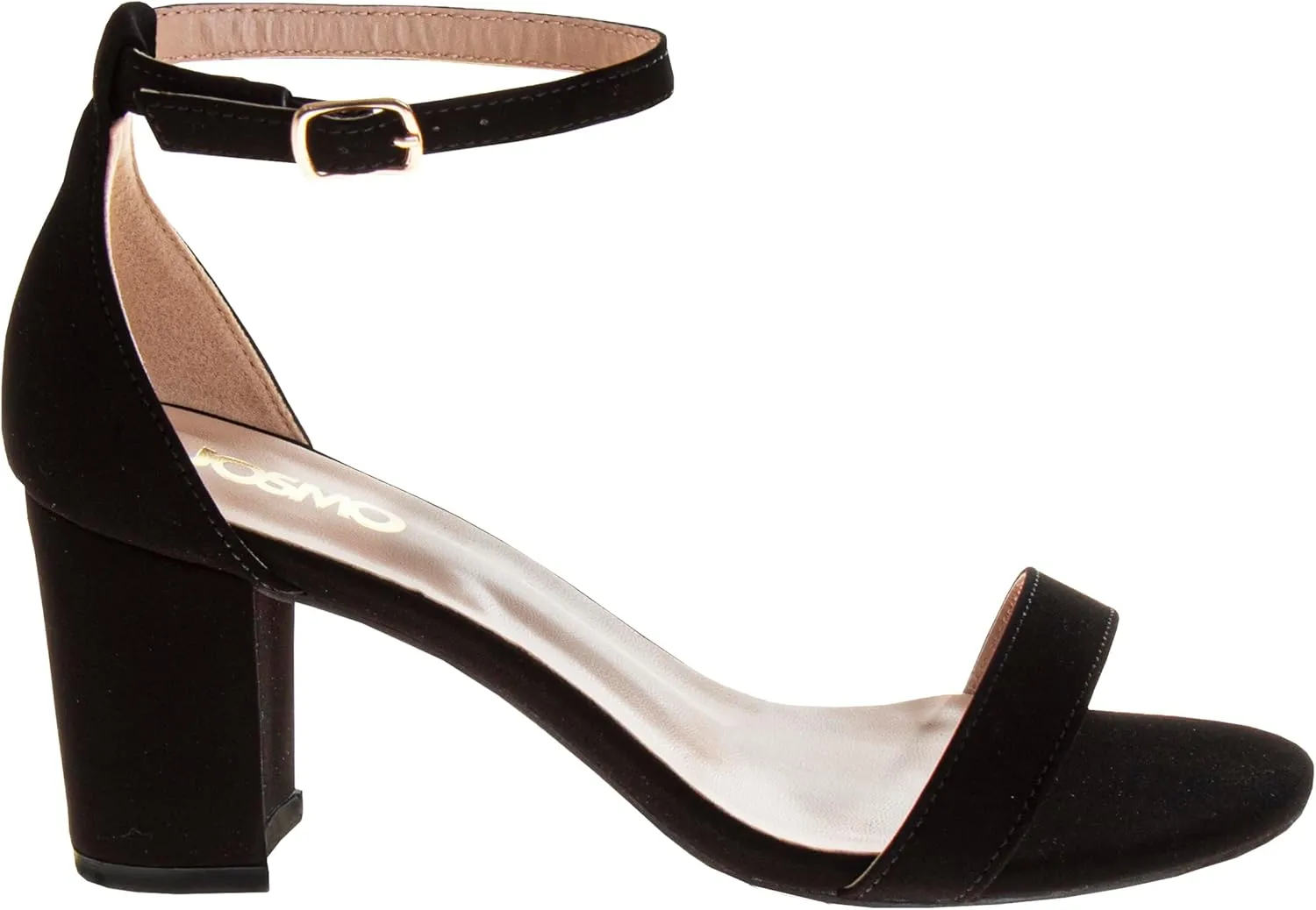 Josmo Women Dress Heel Pumps with Ankle Straps - Adult Fashion Dressy Open Toe Block Heel Shoes - Adult Sizes 6-10