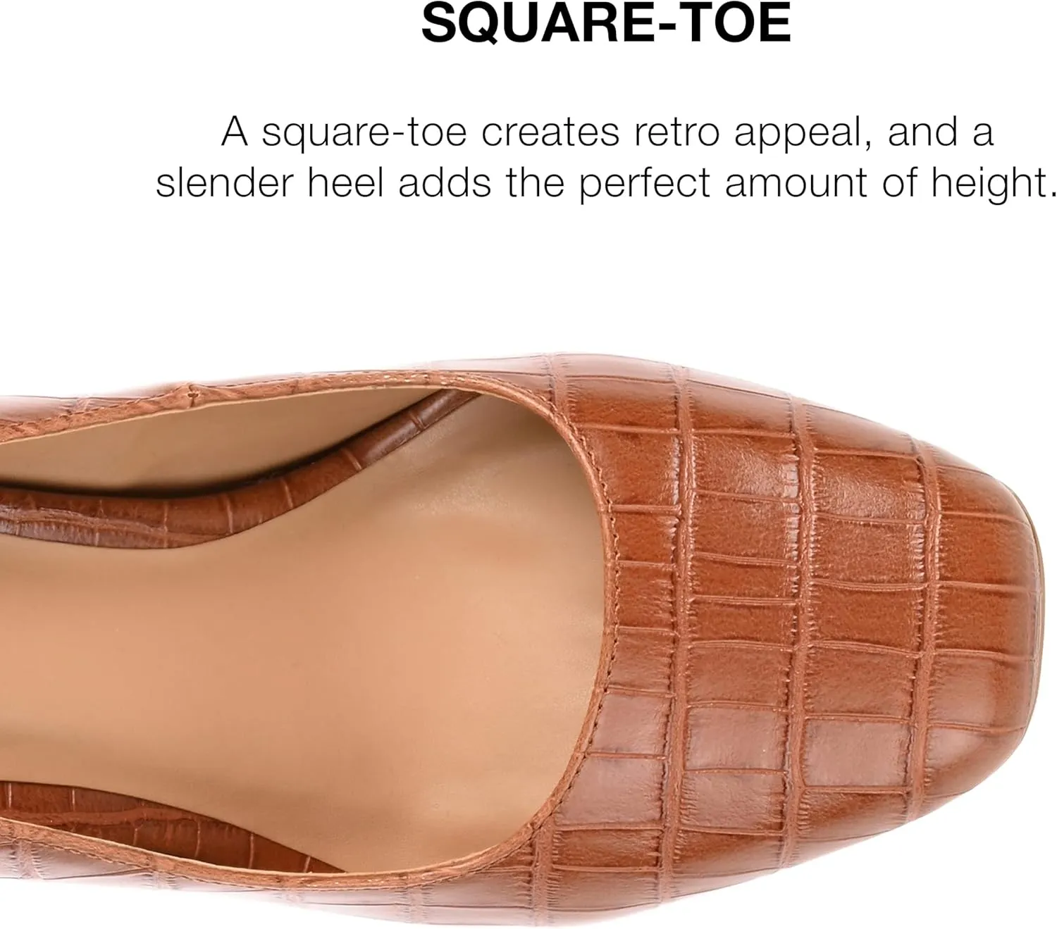 Journee Womens Monalee Tru Comfort Foam Square Toe Mid Heel Pumps