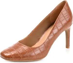 Journee Womens Monalee Tru Comfort Foam Square Toe Mid Heel Pumps