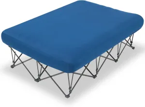 KAMPKEEPER Camping Cot,Camping Cots for Adults,Folding Camping Cot with Inflatable Air Mattress and Carry Bag,for Outdoor Travel Camp Beach Vacation (not Included The Airpump)