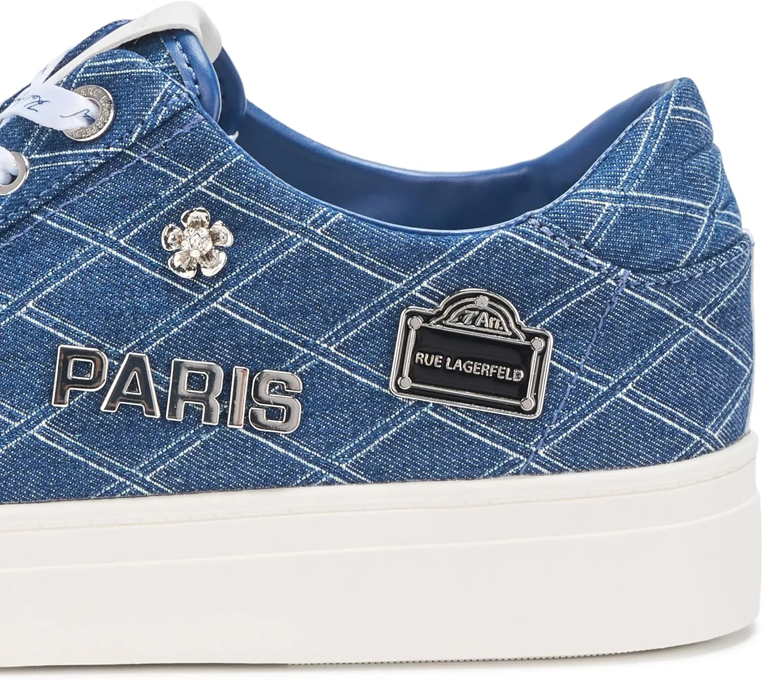 Karl Lagerfeld Paris Women's Everyday Cushioned Insole Cate Rue Pins-Lace Up Shoes Sneaker