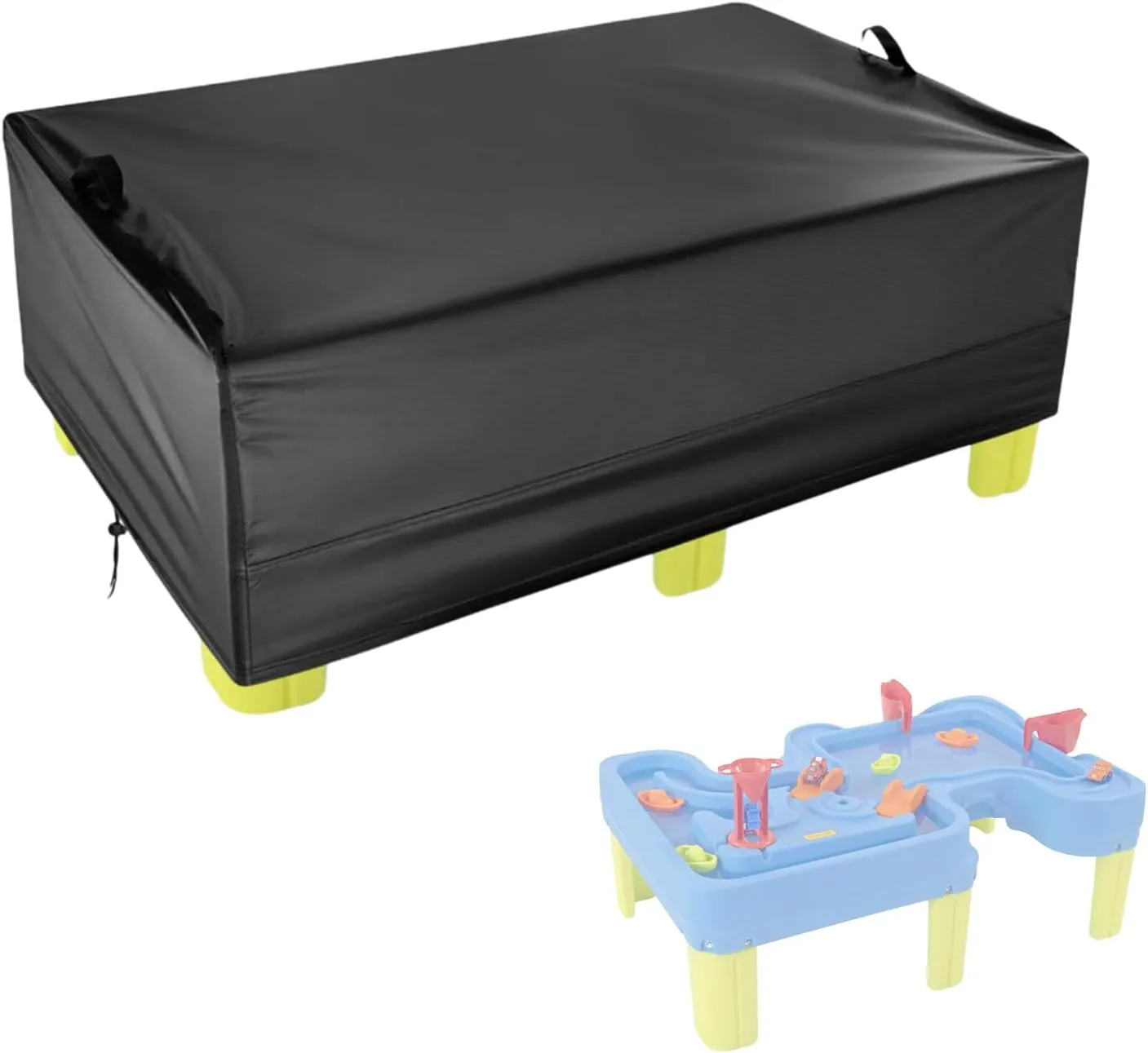 Kasla Water Table Cover for Simplay3 Big River and Roads Water Play Table, Outdoor Waterproof Dustproof Cover for Activity Table for Toddlers, Protect Toys and Water Table (Only Cover, 46"L×30"W×16"H)