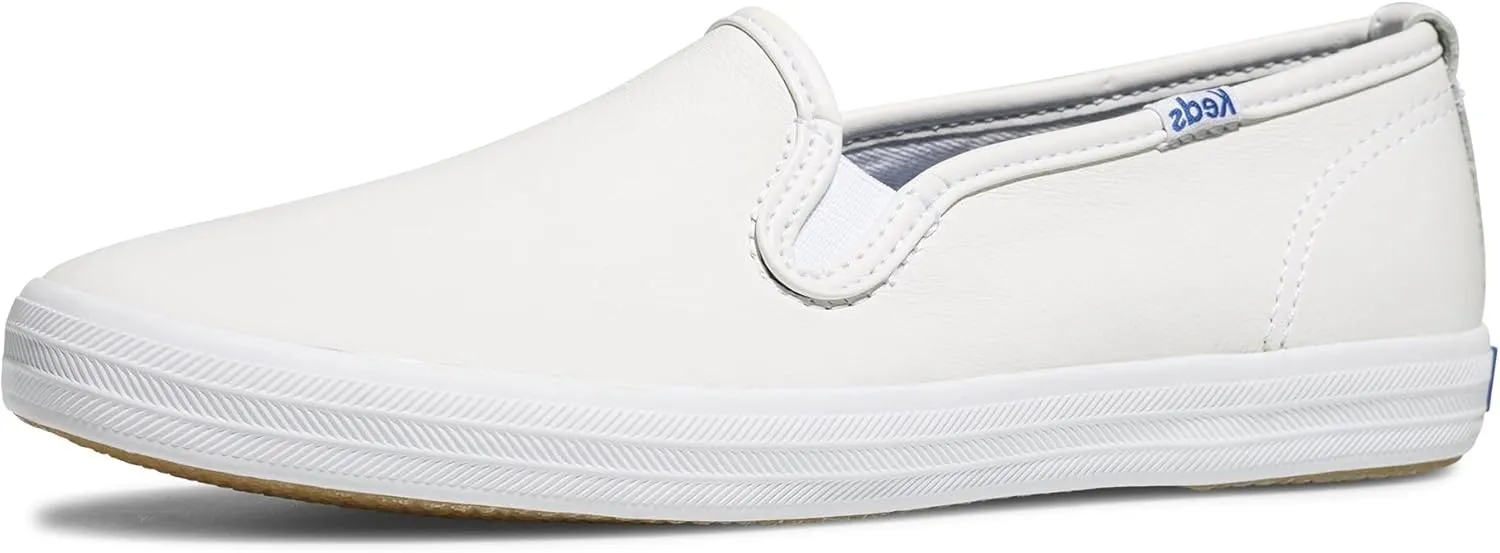 Keds Women's Champion Slip on Sneaker, White, 5 Narrow